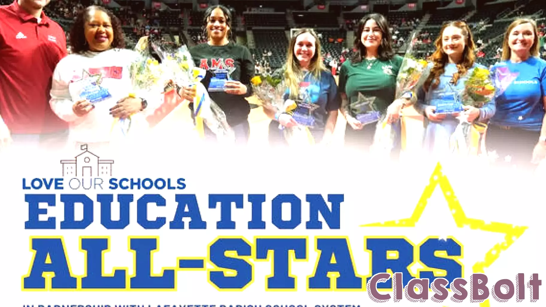 Love Our Schools Crowns Education All-stars Winners at UL Ragin’ Cajuns Men’s Basketball Game