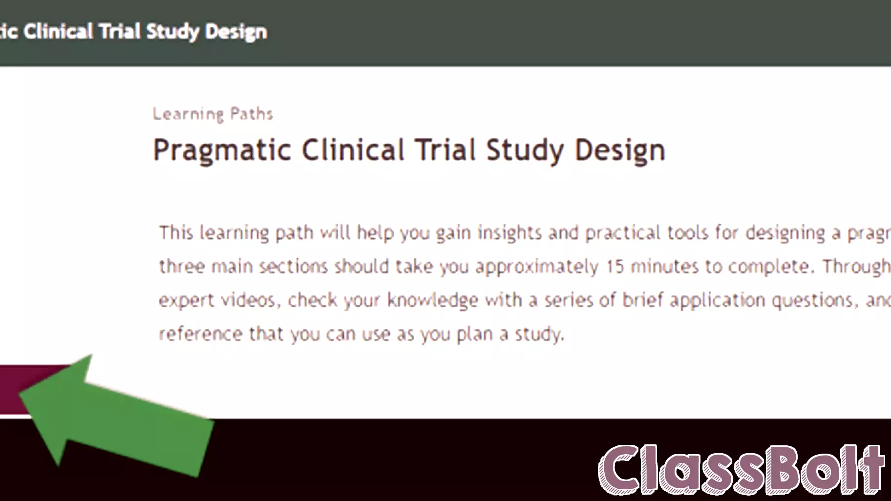 May 26, 2026: Continuing Education Units Now Available for Learning Path on Pragmatic Trial Design