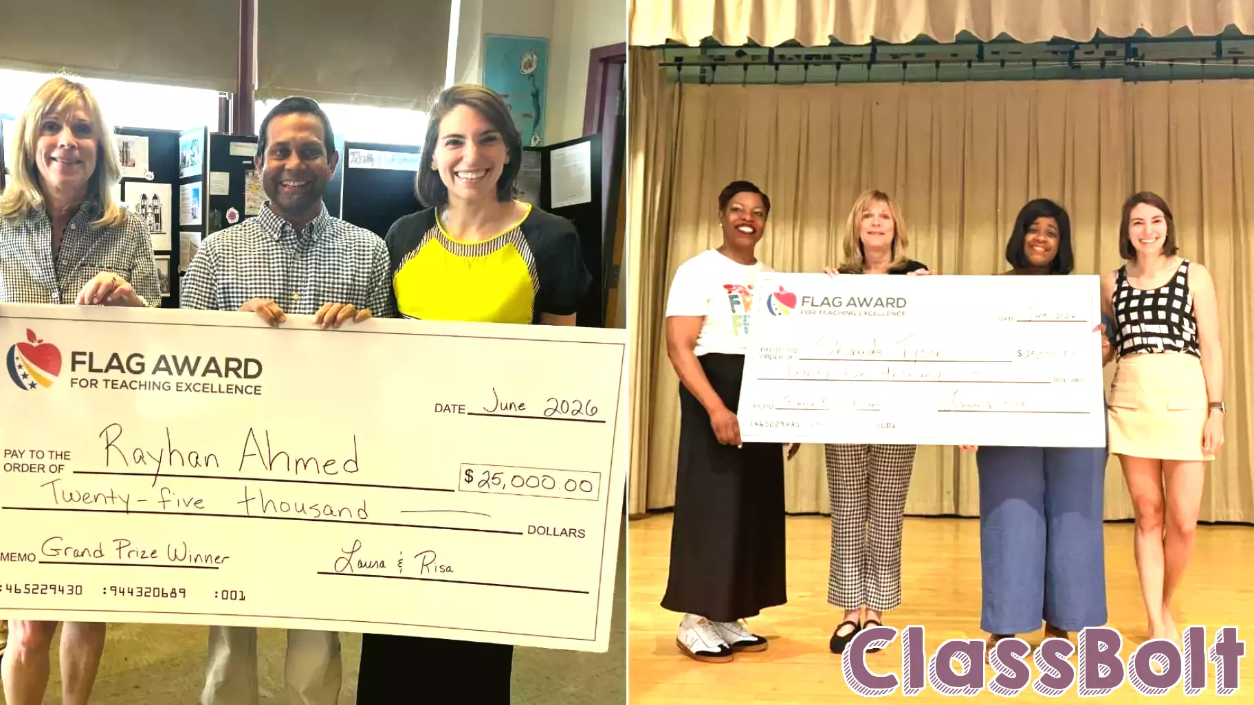 Two Brooklyn teachers win prestigious $25,000 FLAG Awards for Excellence in Education